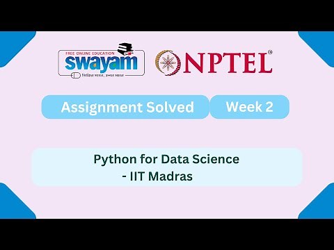 Python For Data Science Week 2 || NPTEL Answers 2025 || #nptel #nptel2025 #myswayam