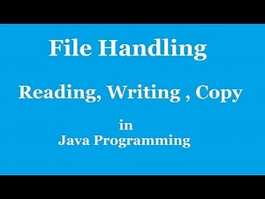 File Handling in Java | Reading and Writing File in Java | Java Tutorial