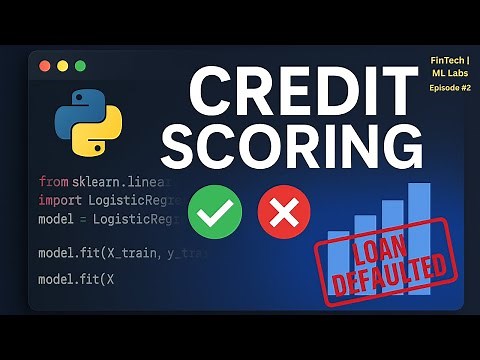 Build a Credit Scoring Model with Python | FinTech ML Project for Beginners