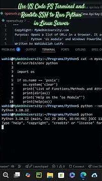 Use VS Code PS Terminal and Remote SSH to Run Python in Linux Server