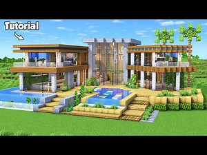 Minecraft: ULTIMATE SURVIVAL HOUSE TUTORIAL (Easy to Follow) #5 - Interior in Description!