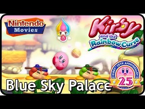 Kirby and the Rainbow Curse/Paintbrush - Level 4 - Blue Sky Palace (100% Multiplayer Walkthrough)
