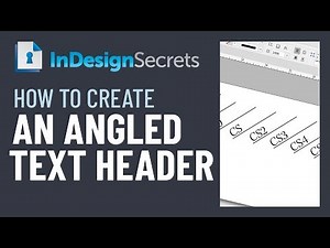 InDesign How-To: Create an Angled Text Header (Video Tutorial)