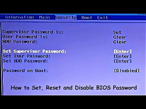 How to Set, Reset and Disable BIOS Password (Complete Tutorial)