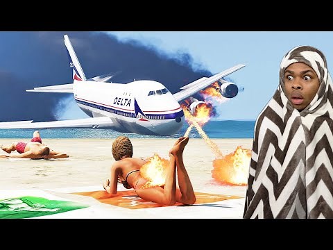 CAN YOU MAKE AN EMERGENCY PLANE CRASH LANDING WITH ONE AIRPLANE ENGINE IN GTA 5! (GTA 5 MODS RP)
