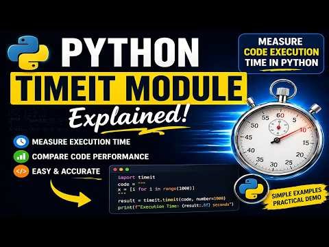 Python timeit Module Explained | Measure Code Execution Time in Python