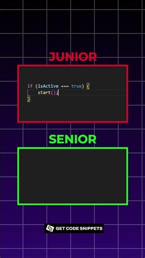Shorten Boolean Check #javascript #tips #coding #beginnervspro