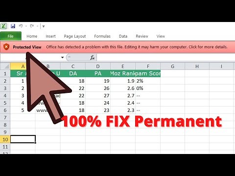 How to Disable Protected View in Excel Permanently