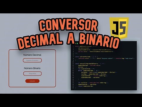 ✅ Convertir Número Decimal a Binario con Html, Css y JavaScript 💻Tutorial Completo 2022
