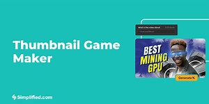 AI Game Thumbnail Maker - Gaming YouTube Thumbnails | Simplified