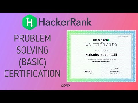 Problem Solving (Basic) Certification | Hackerrank Certifications