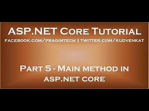 Main method in asp net core