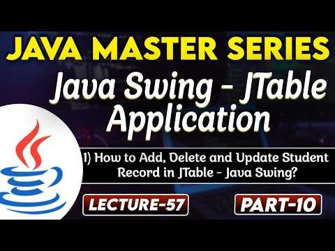 #57 Java Swing JTable Application | How to Add, Delete & Update Student Record in Jtable Java Swing?