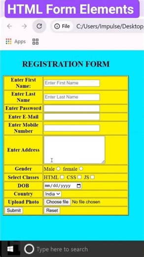 How to Create a Professional Form in HTML (Step-by-Step) | Web Development 2026 Live Example 🚀