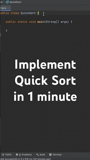 QuickSort Algorithm Implementation in Java