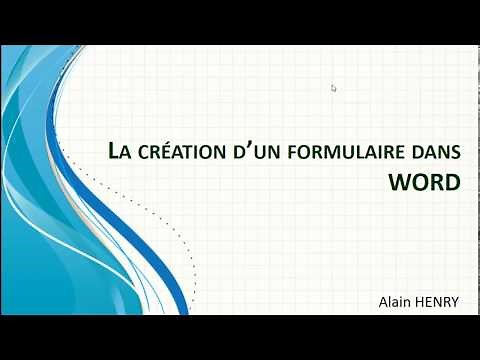 How to create a form in Word 2016