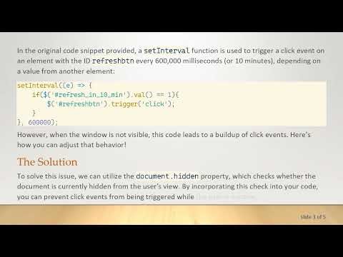 How to Prevent JavaScript Trigger Click Events from Being Queued in the Browser