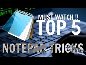 Top 5 Notepad Tricks & Hacks + Codes | You Should Know | Best Notepad Tricks