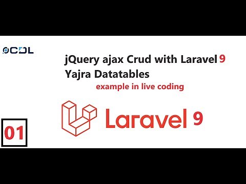 (01) jQuery ajax Crud with Laravel Yajra Datatable l Intro with Series | Ajax tutorial in Laravel