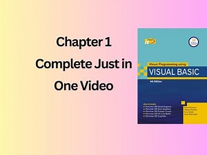 Chapter 1 Complete In One Video Visual Basic Programming | Bsc\\ADP\\BS Computer Science