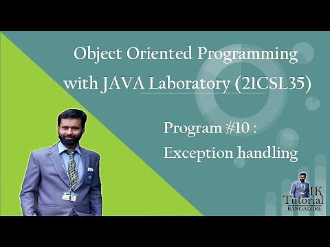 Exception handling in java | Program#10 | VTU 3rd sem Object Oriented Programming with java lab