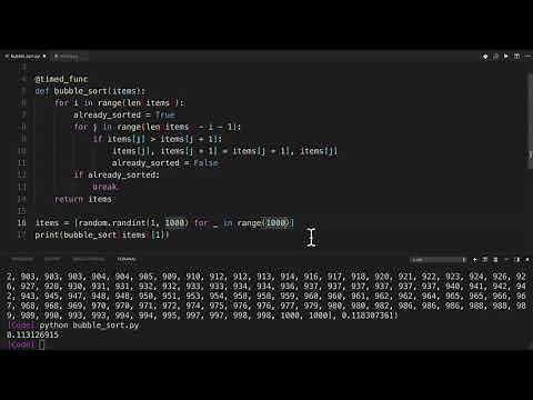 Intro to Sorting Algorithms in Python - Bubble Sort