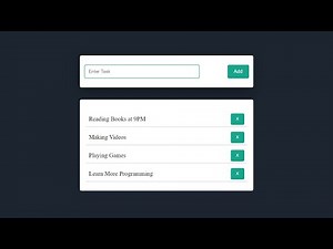 TODO List App Using HTML, CSS & JavaScript