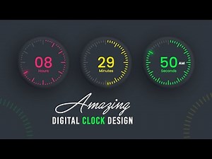 How to Create Working Digital Clock in Html CSS & Javascript