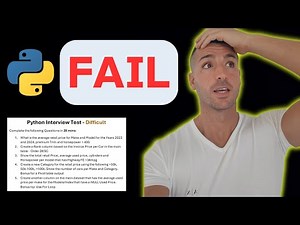 Python Interview Test Example for Data Analyst 2025 | Difficult Level