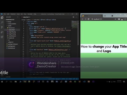 React JS App Title and Logo Customization