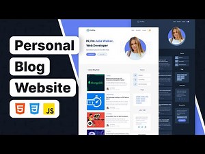 Personal Blog Website using HTML CSS JS