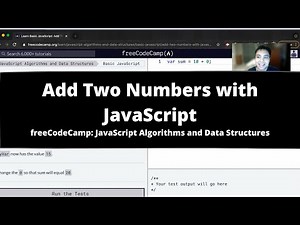 Add Two Numbers with JavaScript (Basic JavaScript) freeCodeCamp tutorial