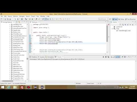 Java GUI tutorial 2 - creating components, adding components to panel