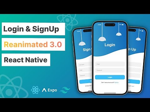 🔴 Login & SignUp UI in React Native Reanimated | React Native Projects | Beginners Tutorial