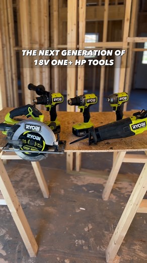 Introducing the next generation of 18V ONE HP tools. 💪⁠ Experience more power, more runtime, and more durability with our most powerful tools to date. #PoweringYourEveryday⁠ ⁠ ⁠ ✅ 18V ONE HP Brushless 7-1/4" Circular Saw⁠ ✅ 18V ONE HP Brushless 1/2" Hammer Drill/Driver⁠ ⁠ ✅ 18V ONE HP Brushless 4-Mode 1/4" Hex Impact Driver⁠ ✅ 18V ONE HP Brushless 1/2" Drill/Driver⁠ ✅ 18V ONE HP Brushless Recip Saw⁠ ⁠ Coming this spring! Explore the next generation of ONE HP tools >> bit.ly/3PQudAY | RYOBI TOOL