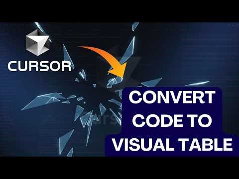 How to Convert Code to Visual Table in Cursor AI 2026?