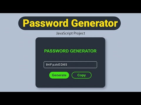🔒 Build a Secure Password Generator 2025: HTML, CSS & JavaScript Tutorial | MZCode01 💻 #coding #css