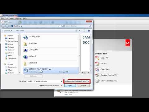 How to Create PDF in Acrobat XI