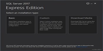 Installing SQL Server 2017 Express