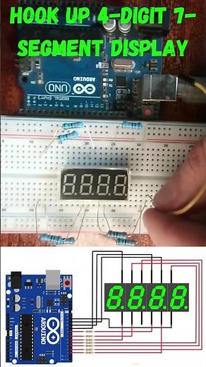 How to Connect a 4-Digit 7-Segment Display to Arduino Uno | Quick Tutorial #arduino #arduinotutorial