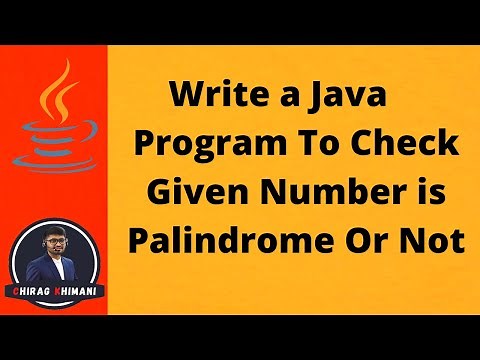 32 | Java Program To Check Given Number is Palindrome or Not | Java While Loop