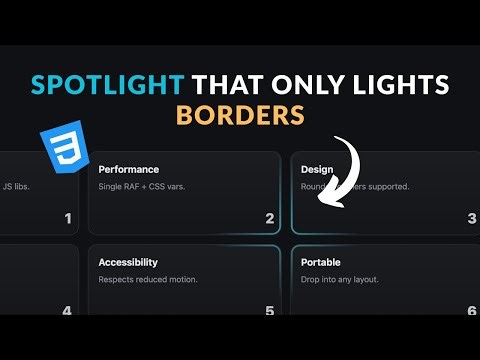 I Made CSS Borders Cool | Border Animation | Dynamic CSS Border Spotlight Effect