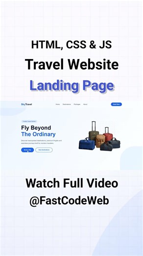 Build a Full Travel Agency Website in React Js | Fast Code