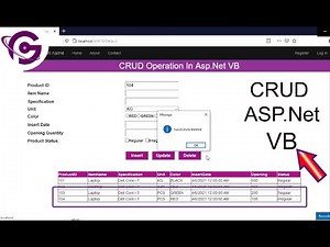 Complete CRUD Operation in Asp Net using VB With SQL Server Step by Step | ProgrammingGeek
