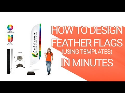 How to Design Feather Flag Banners in MINUTES using Adobe Illustrator or Photoshop