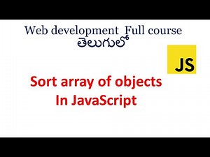 Sort array of objects in javascript | how to sort array of objects | sorting | JavaScript | array