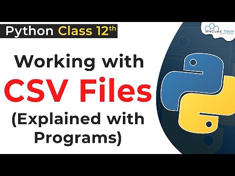 CSV Files in Python Class 12 | CSV File Program in python | Computer Science with Python Class 12