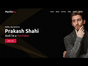 Complete Responsive Personal Portfolio Website using HTML CSS & JavaScript