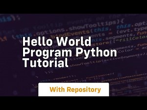 Hello world program python tutorial