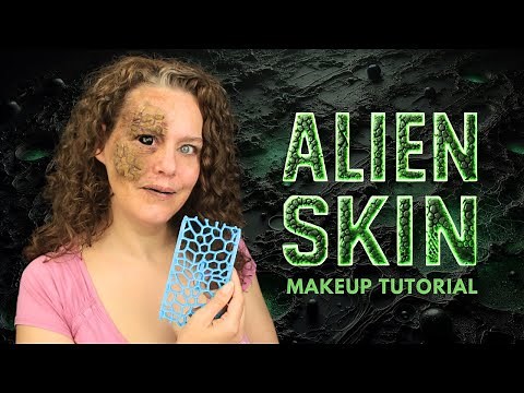 Step-by-Step Alien Skin Makeup Tutorial | Sculpt Gel Technique & Clay Stamp Texture